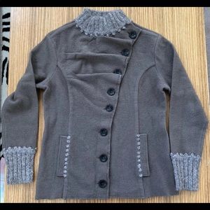 Gorgeous Garnet Hill ruffle wool coat